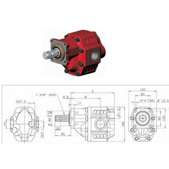 Gear pump Binotto NPGH-150 ASAE L